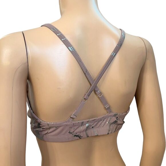 Beyond Yoga Mauve and Silver Sports Bra - Picture 5 of 7